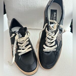 Golden Goose Black Sneakers with Glittering Silver Star NWO Box